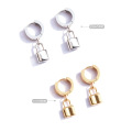 Custom design jewelry 18k gold plating drop earrings lock earrings